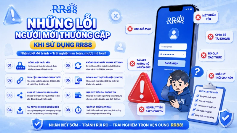 Lỗi Người Mới Khi Sử Dụng RR88 Và Cách Phòng Tránh